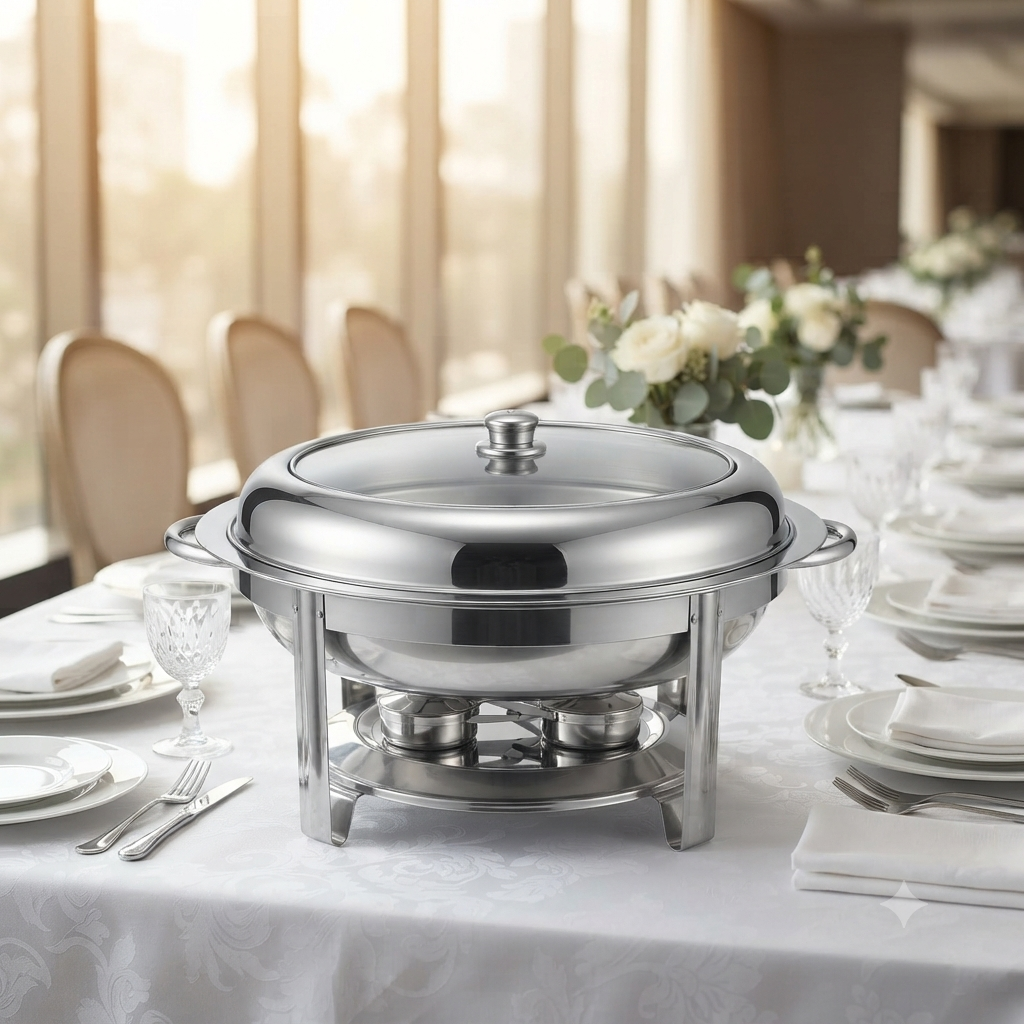 Signature 5.5 Ltr Oval Shape Chaffing Dish With Glass Lid
Single Compartment 
CS-WH-8362