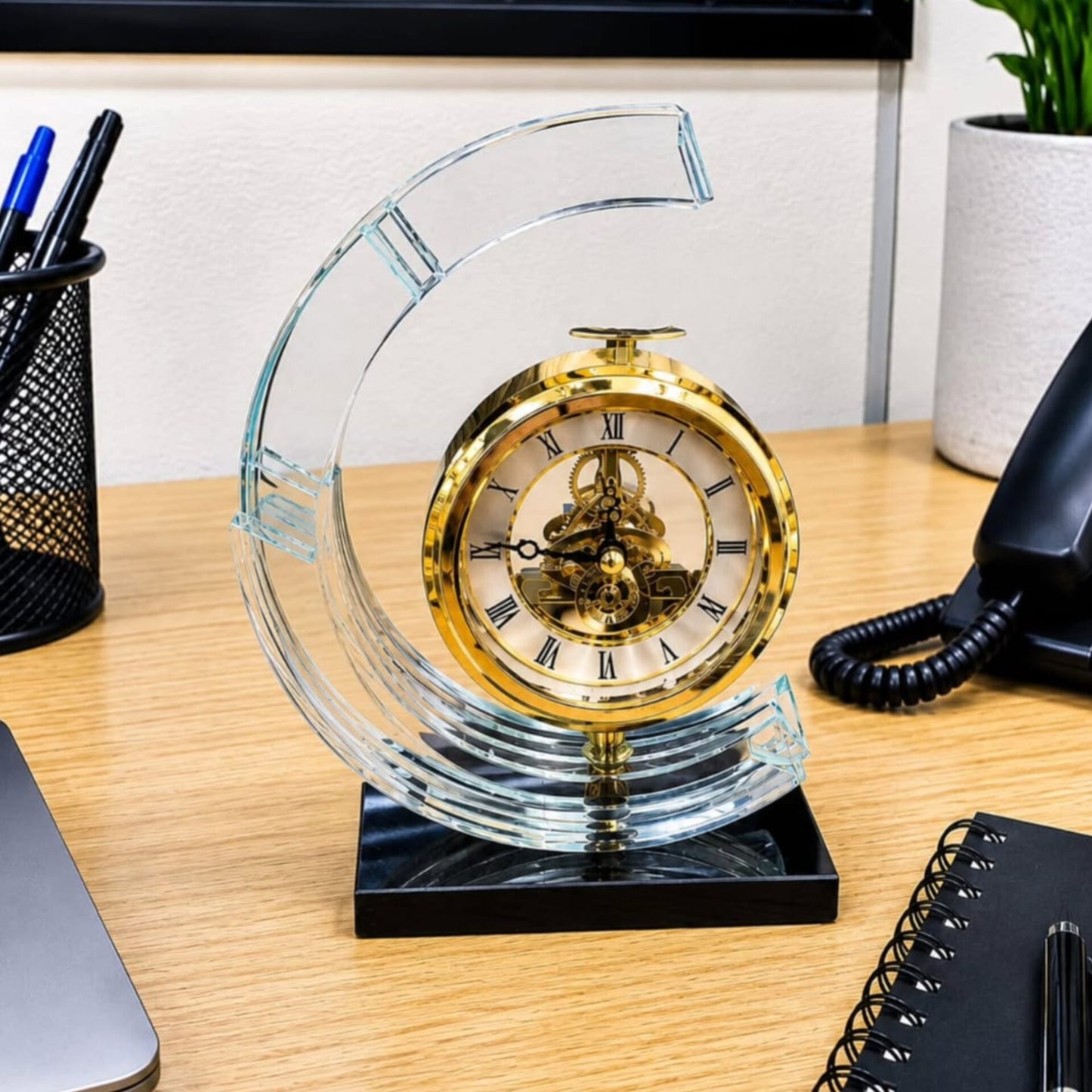 Gold Arch Mantel Clock