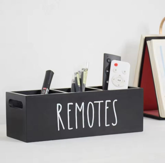Wooden remote organizer