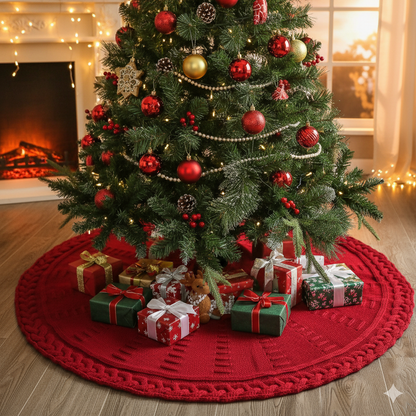 Christmas Knitted Tree Skirt