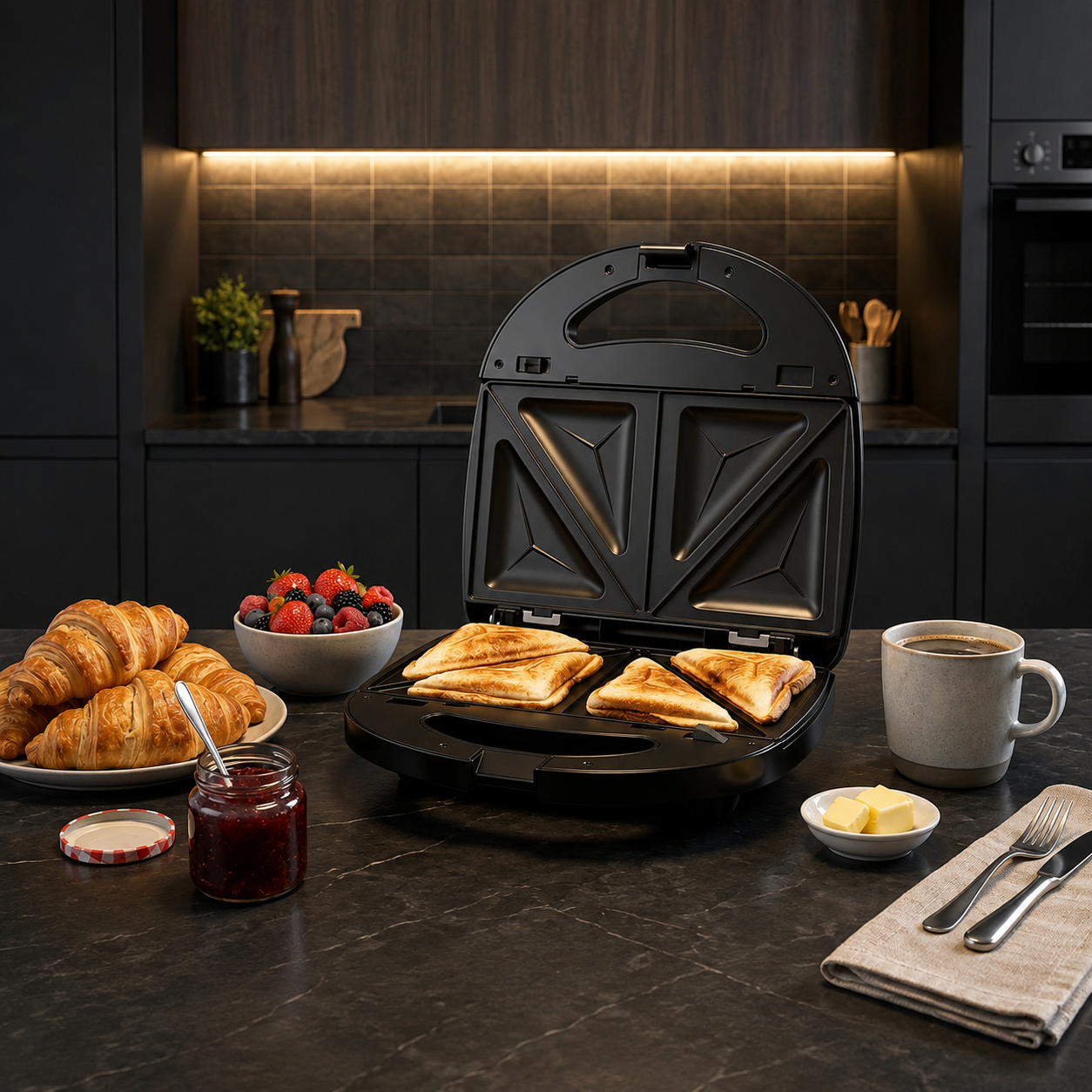 Sanford Multi Toaster 3 In 1 With Detachable Plates and 750W Power - SF9955DMT