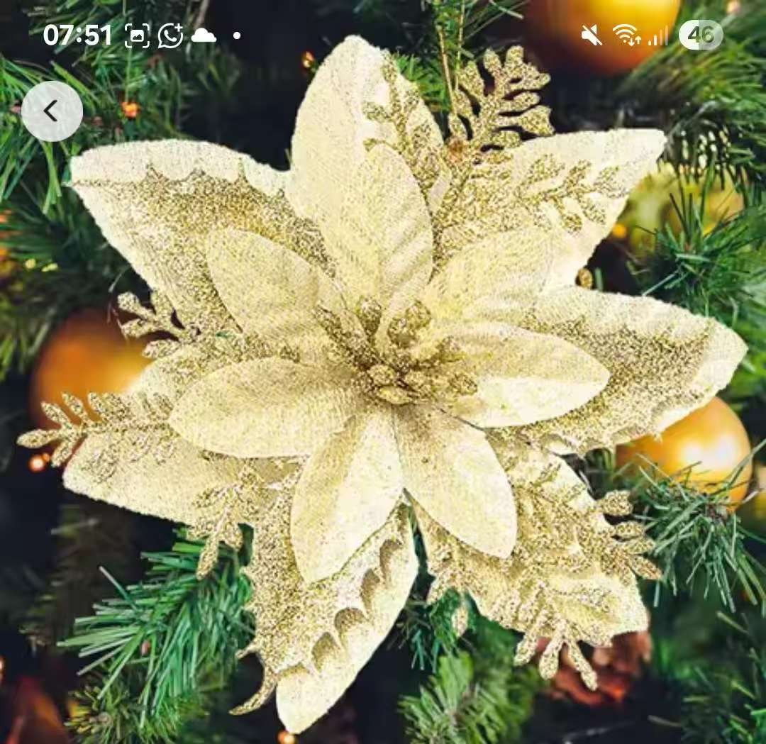 4 pcs set artificial Christmas decorating flowers