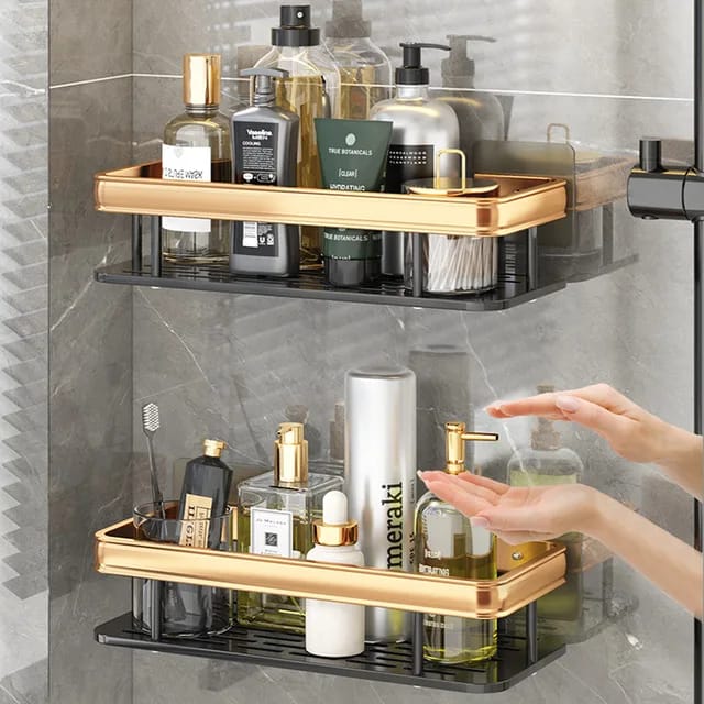 Double bathroom rack