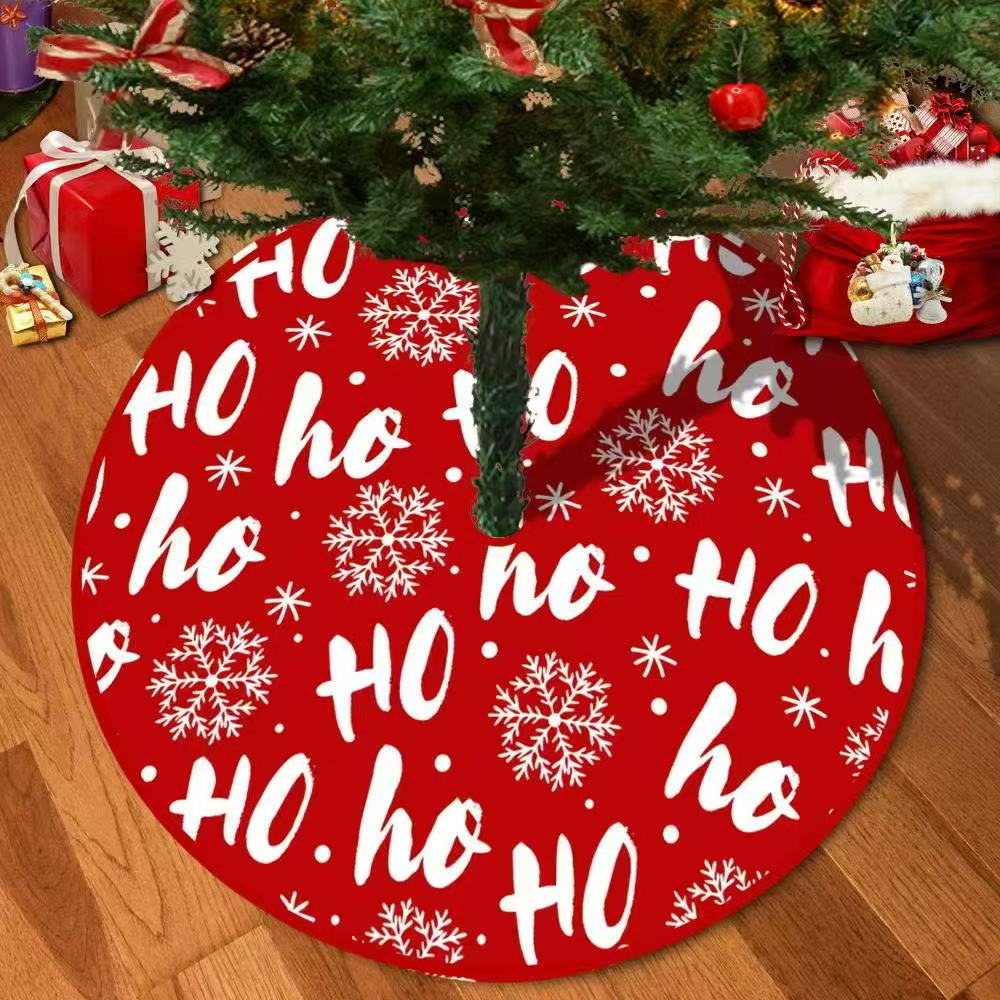 Red christmas tree skirt