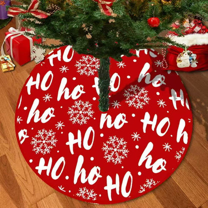 Red christmas tree skirt