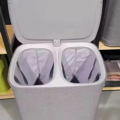 50 L partitioned, laundry / hamper/separation basket with lid -