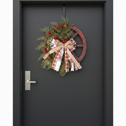 Christmas wheel wreath garland 40cm