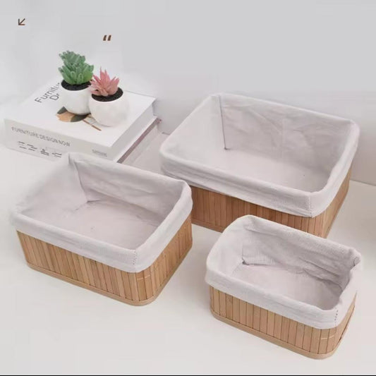 3 in 1 Rattan storage baskets