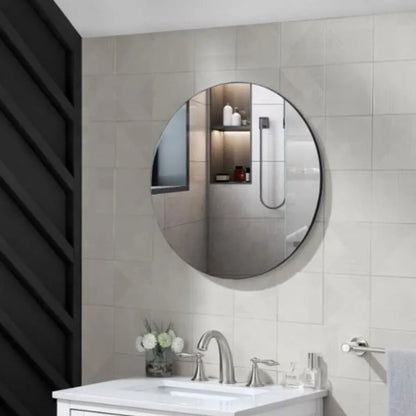 Circular wall mirror