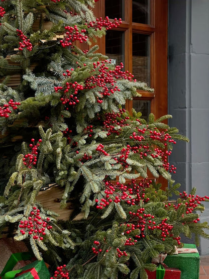 10pc Christmas  Red Berry  Branches