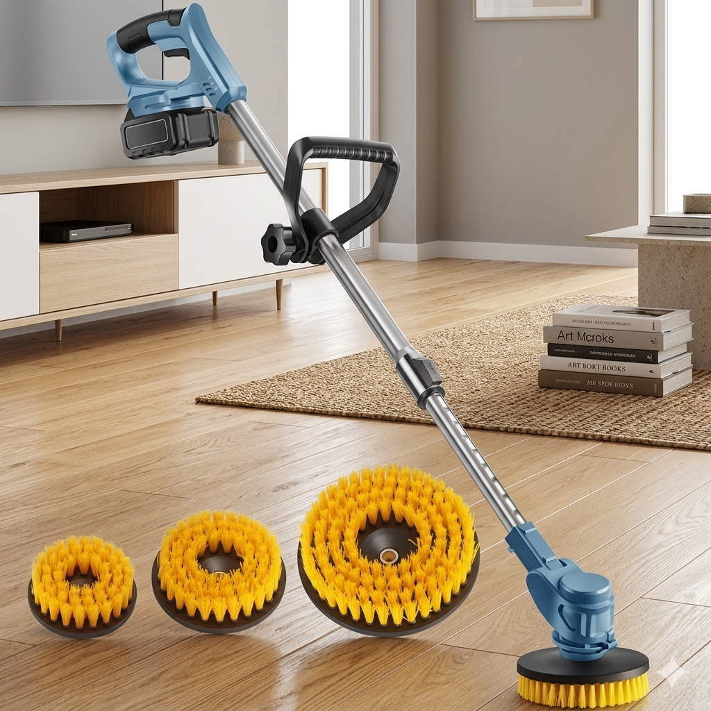 Extending Arm 3 in 1 Electric Spin Scrubber