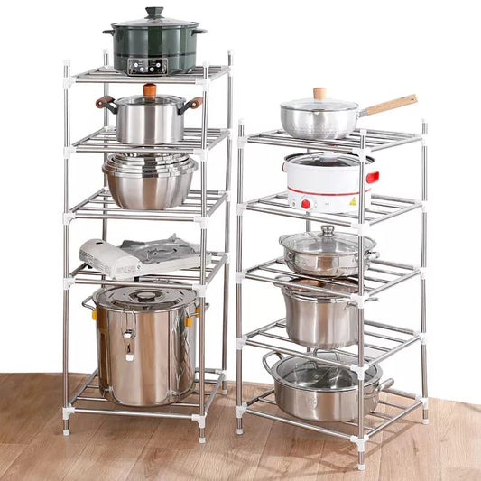 5 Layer stainless pot storage rack Gha