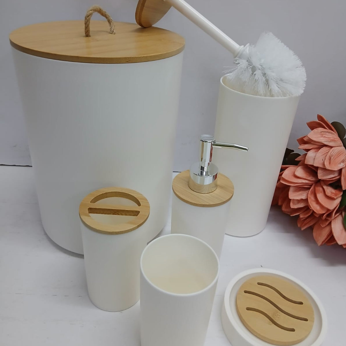 6Pcs Round Bathroom Accessories Set