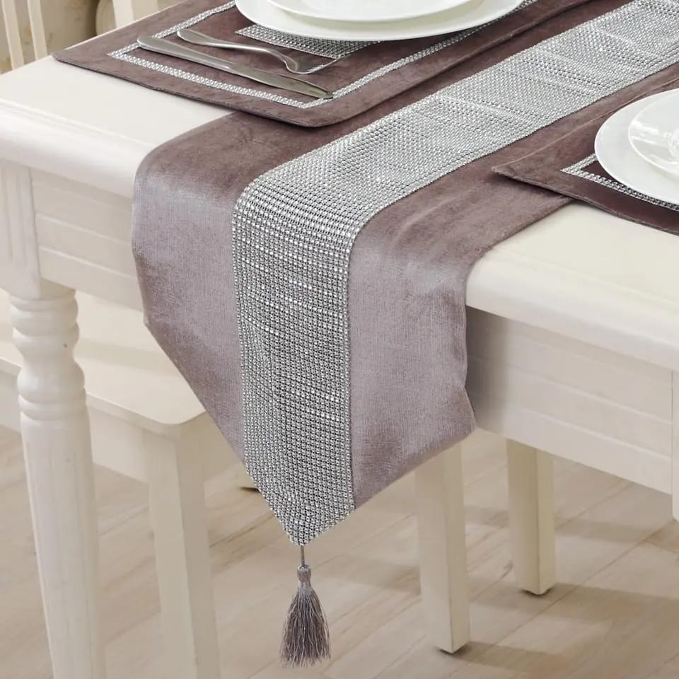 13 Piece Beige Dining and Decor Table Set Gha