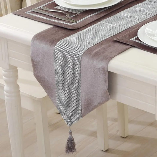 13 Piece Beige Dining and Decor Table Set Gha
