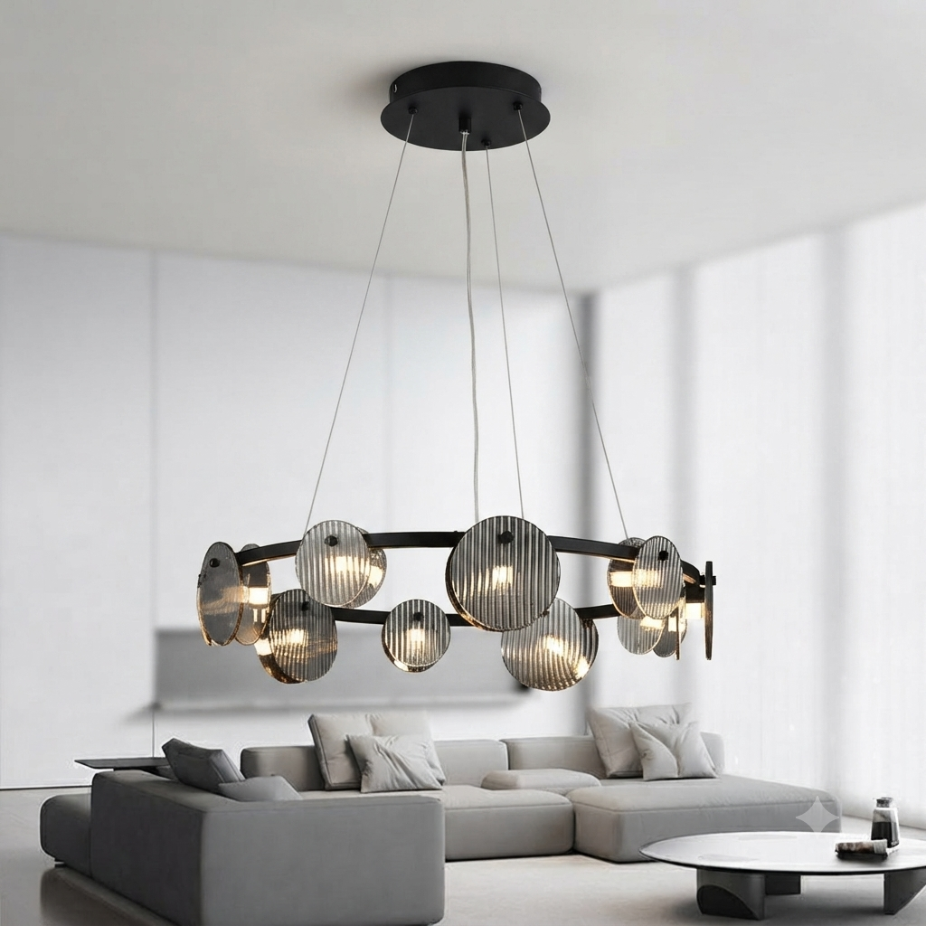 Black Ring  Chandelier Light