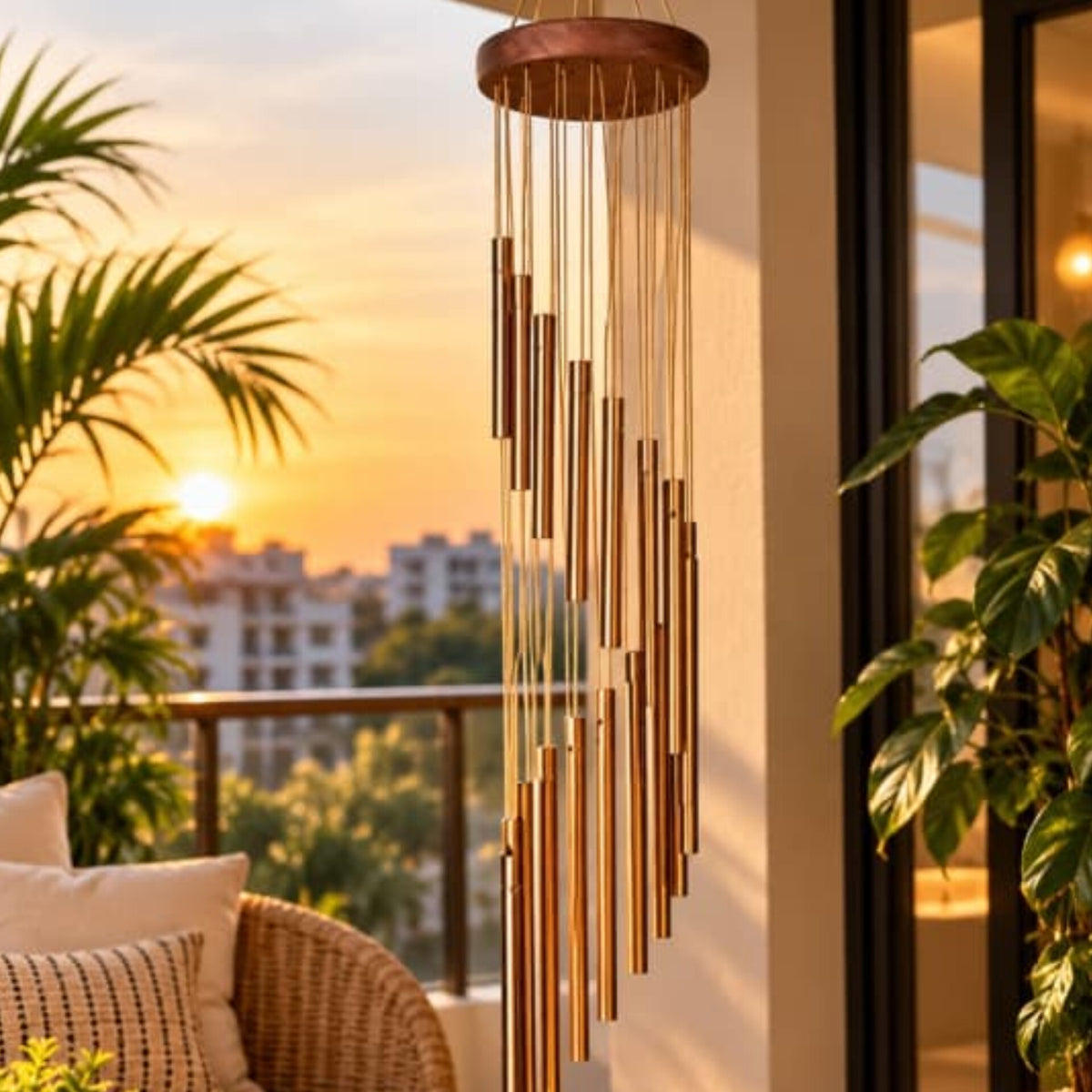 18 Tube Rotating Aluminum Musical Wind Chime