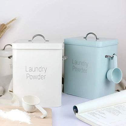 Laundry powder tin