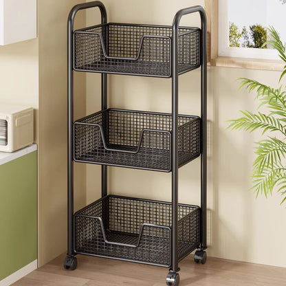 3 Tier Rotating Mesh Storage Trolley