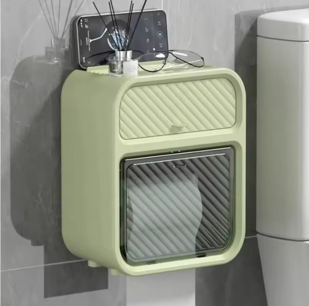 Wall Mounted Tissue Box with Drawer