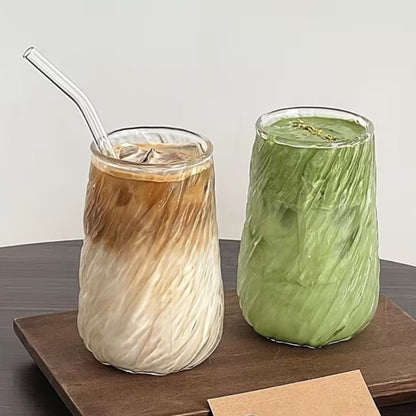 380ml Borosilicate Glass Texture Cup