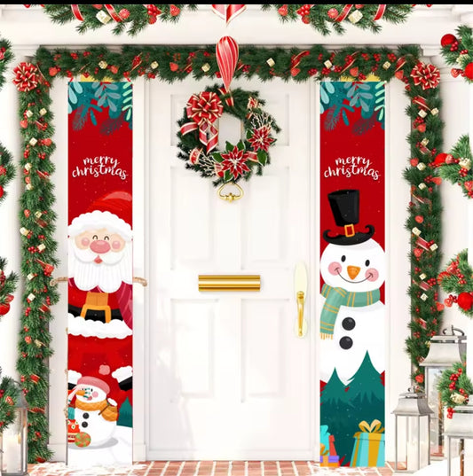 1.8M 2Pc Christmas Door Banners
