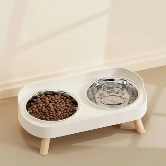 Elevated Double Bowl Pet Feeder