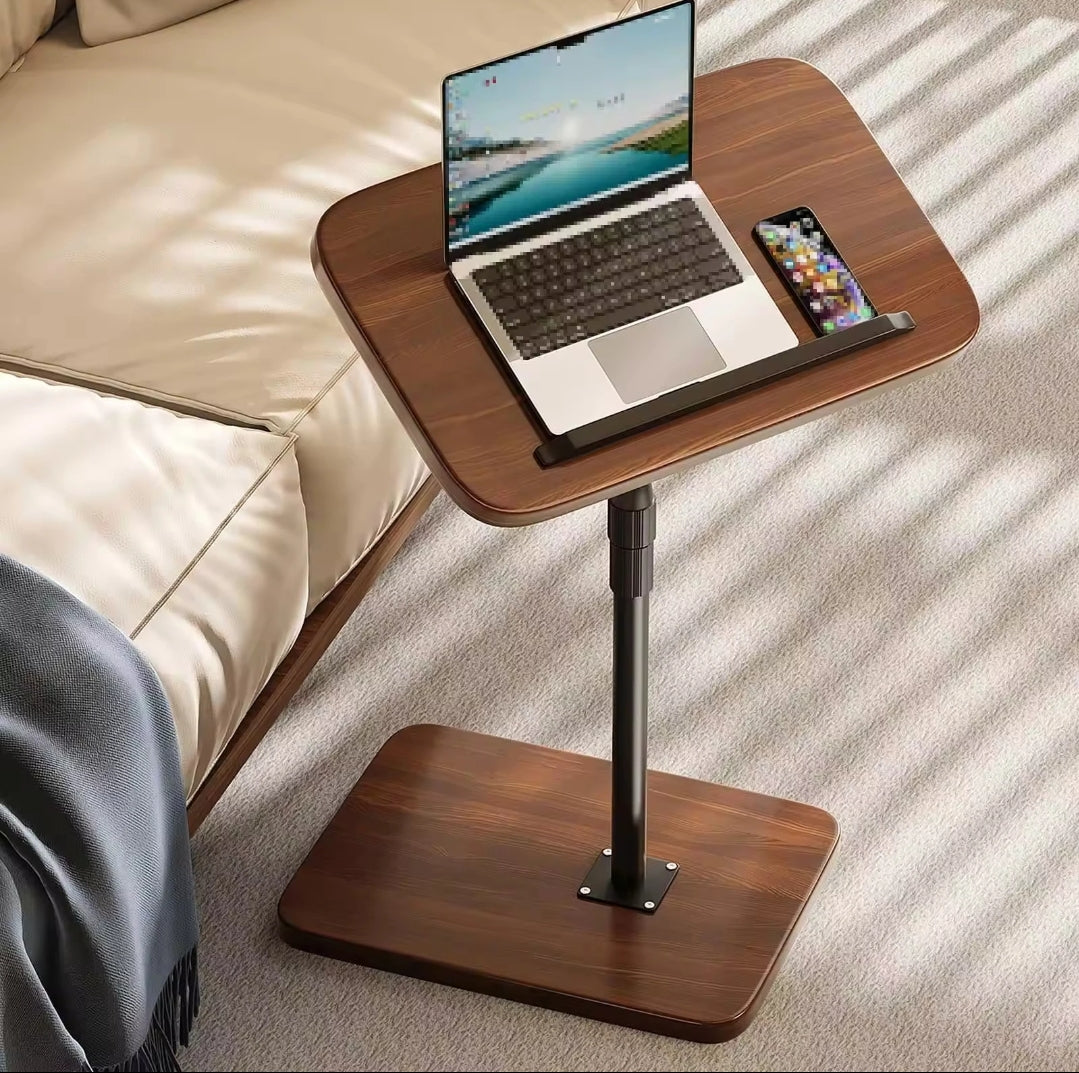 Adjustable c-shaped side table