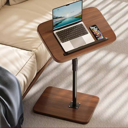 Adjustable c-shaped side table