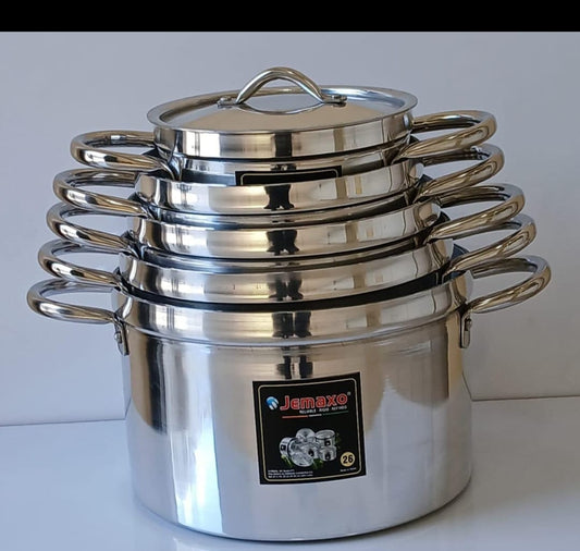 5pc Aluminum pots with lids