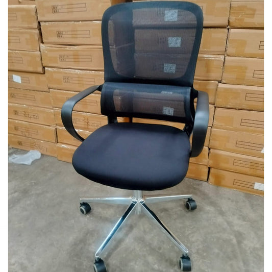 Ergonomic Black Mesh Back Swivel Office Chair with Adjustable Height