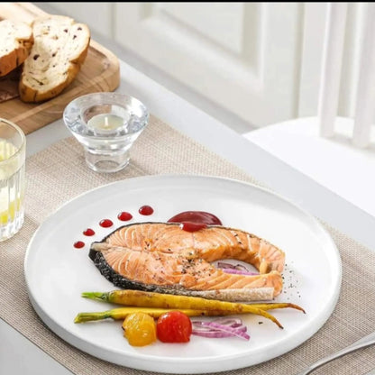 6pcs White Ceramic plates