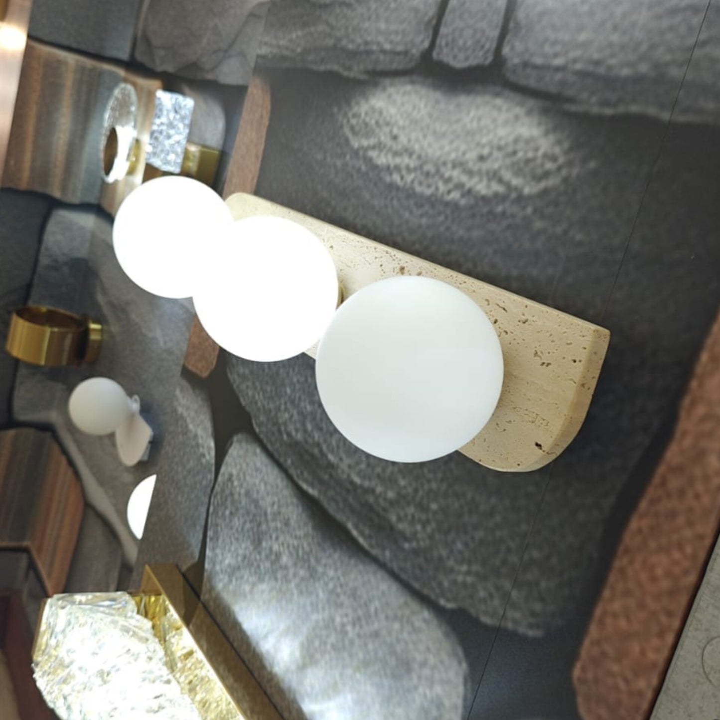 Triple Globe Wall Light WH 2632 G903 YL