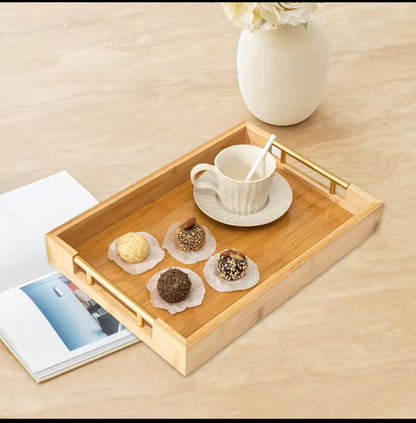3 set bamboo serving tray
