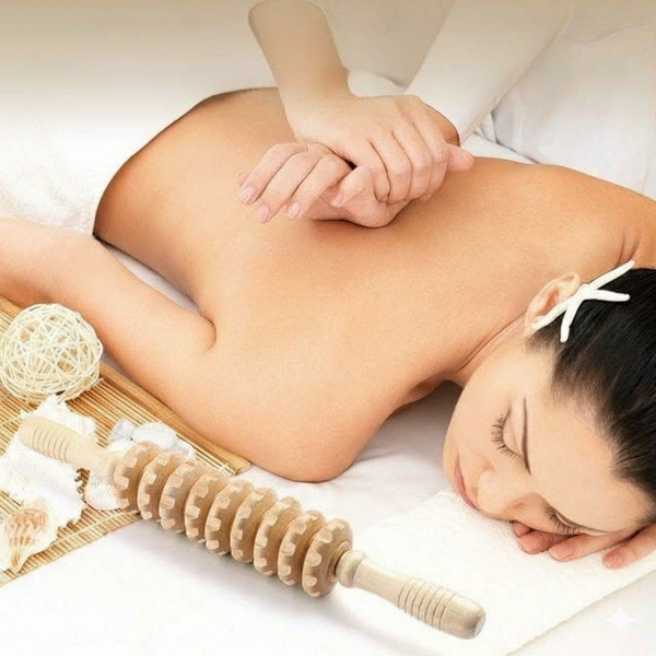 Beech Wood Therapy Massage Roller Stick