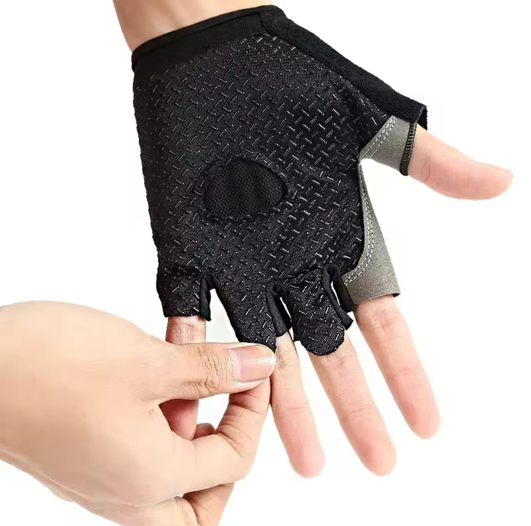 Half finger gym gloves
