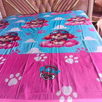 4*6 Cartoon Themed  Bedsheet Set