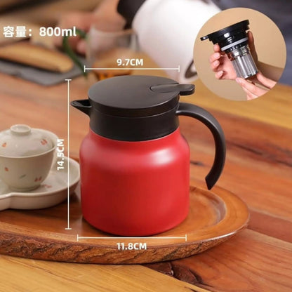 Flask coffee pot with sieve