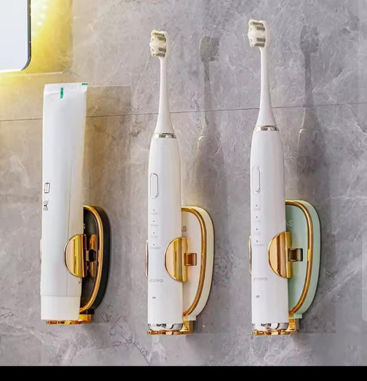 Wall mounted toothbrush holder
