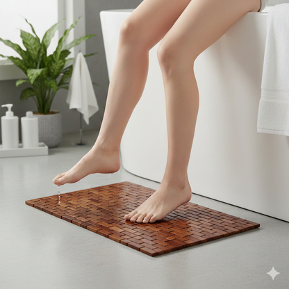 Bamboo Wood Bath Mat Gha