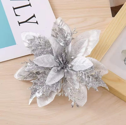 4 pcs set artificial Christmas decorating flowers