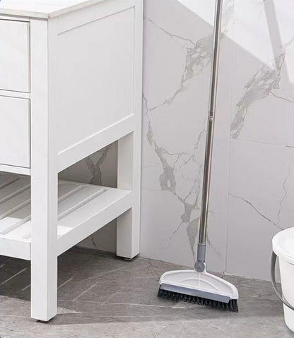 2 in 1 floor scrubbing brush with squeegee
