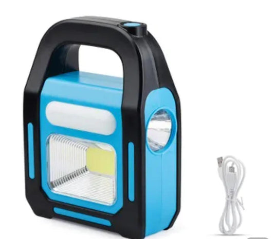 Solar rechargeable camping light