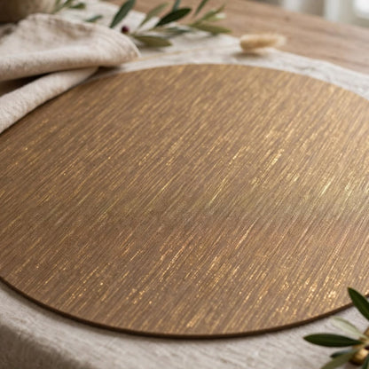 Metallic Bronze Effect Round Table Mats