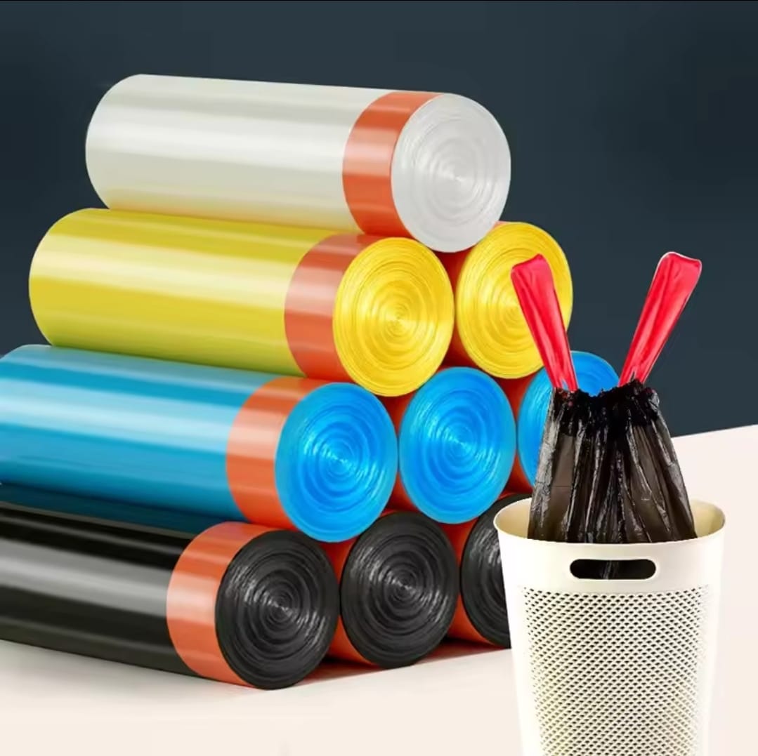 Assorted coloured garbage bags