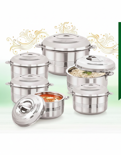 Signature 6 Piece Stainless Steel Insulated Casserole Set