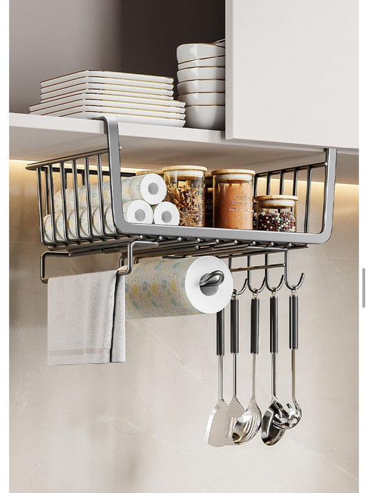4 in 1 metallic under shelf rack