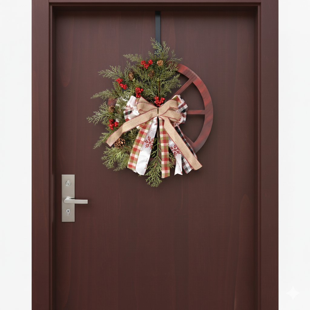 Christmas wheel wreath garland 40cm
