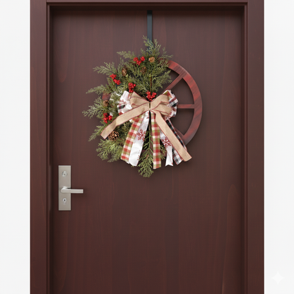 Christmas wheel wreath garland 40cm