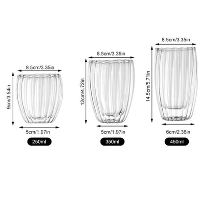 Double wall glass mug